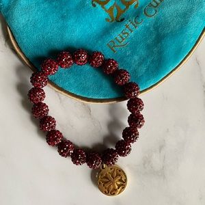 Red Emerson Rustic Cuff Bracelet